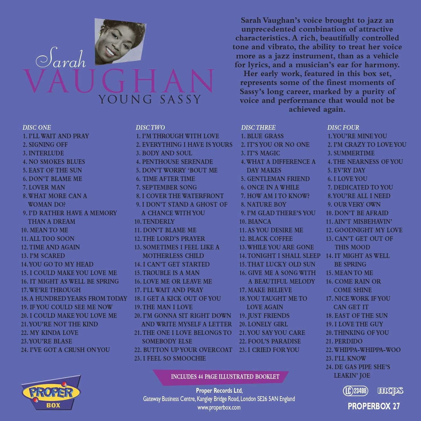 4CD - Sarah Vaughan - Young Sassy
