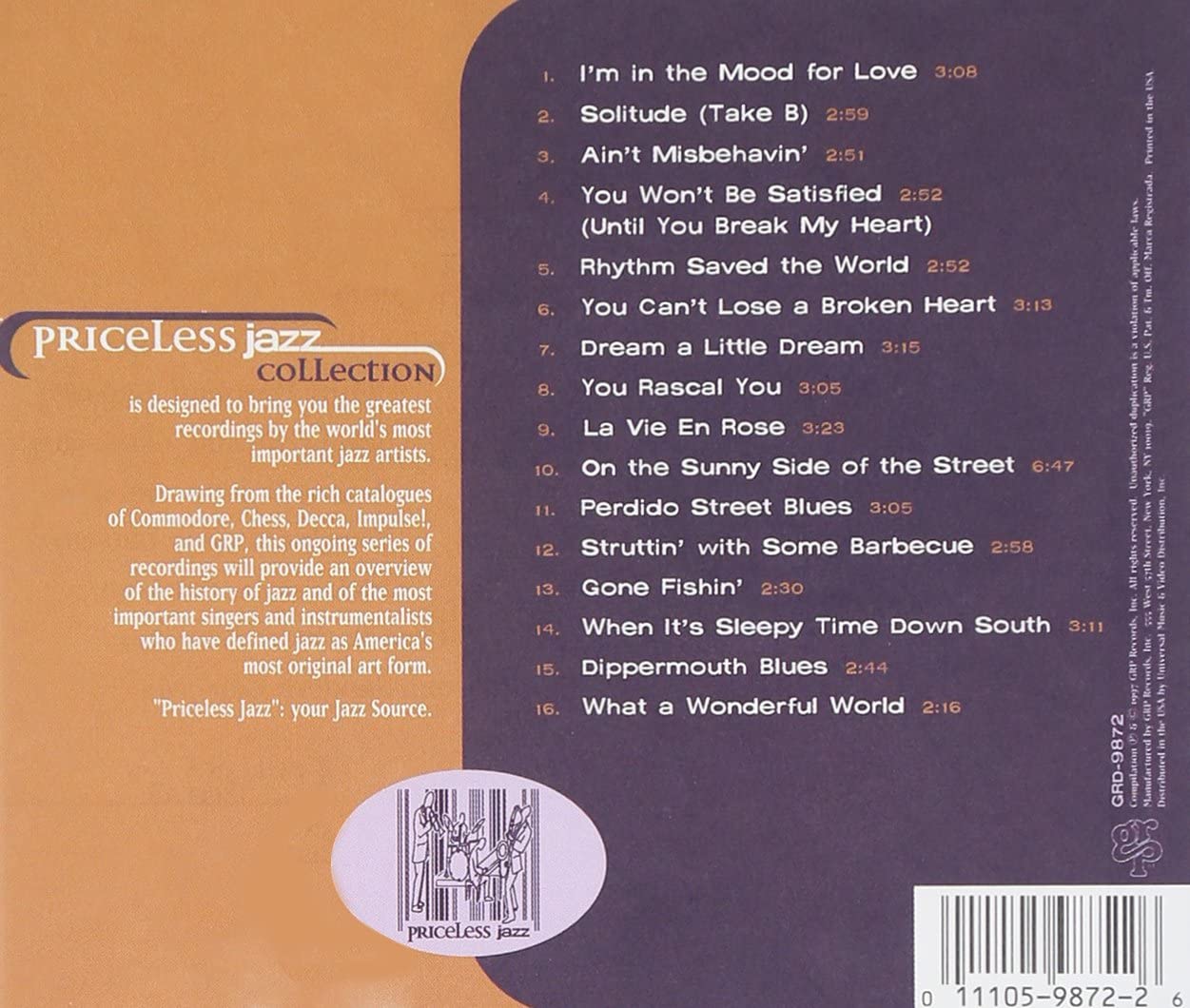 Louis Armstrong – Priceless Jazz Collection -USED CD