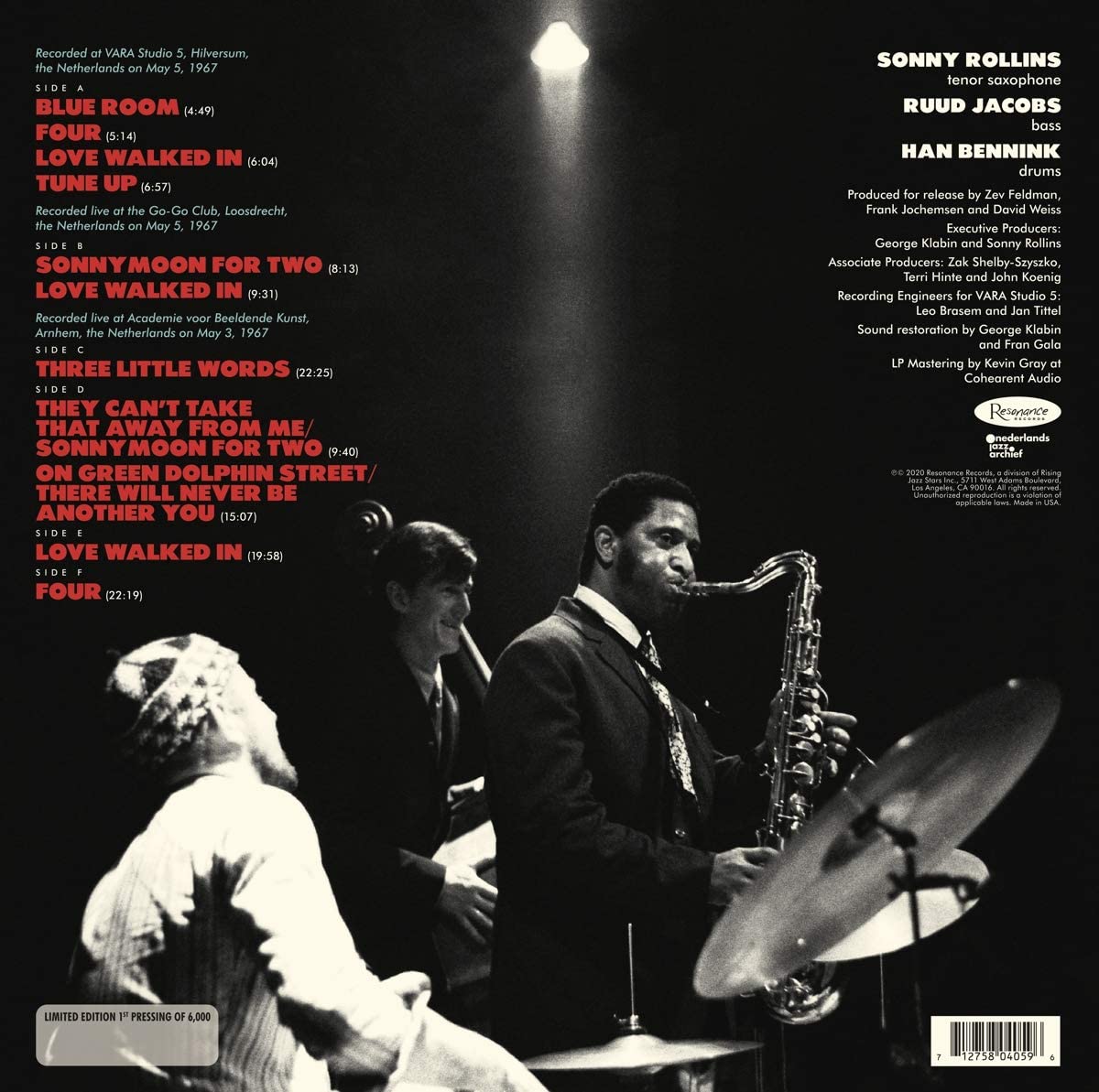 2CD - Sonny Rollins - Rollins in Holland: The 1967 Studio & Live Recordings