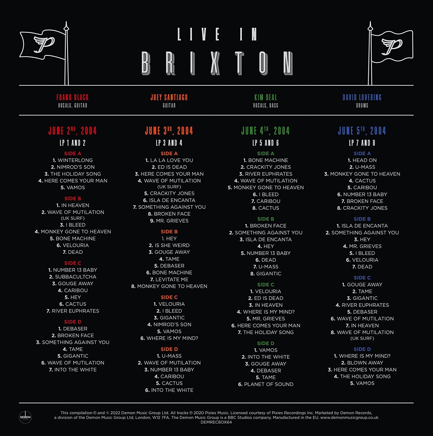 Pixies - Live In Brixton - 8LP