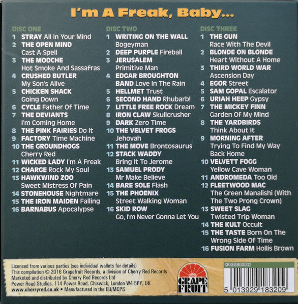 USED 3CD - Various – I'm A Freak, Baby... (A Journey Through The British Heavy Psych And Hard Rock Underground Scene 1968-72)