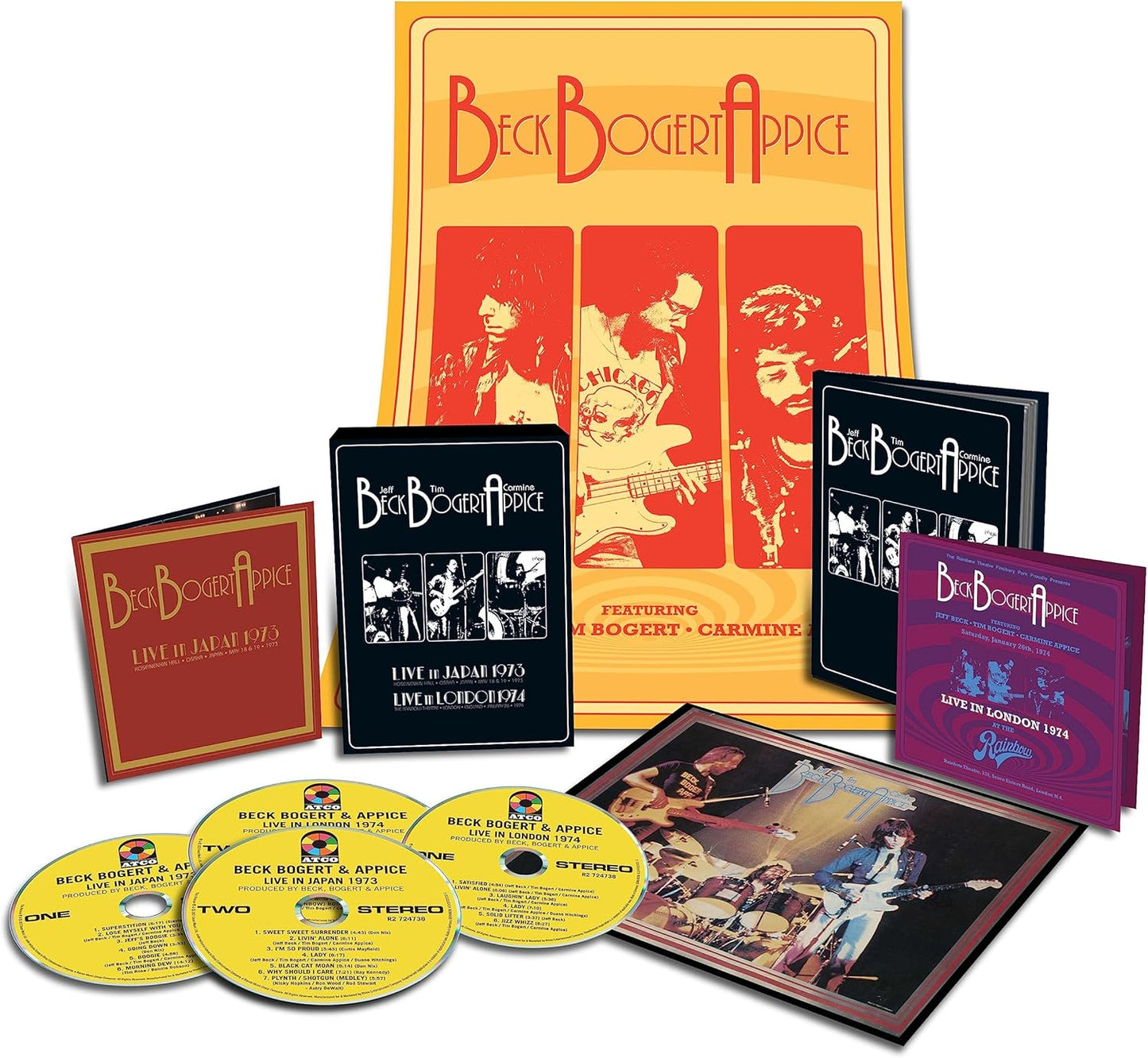 4CD - Beck, Bogert & Appice – Live In Japan 1973 | Live In London 1974
