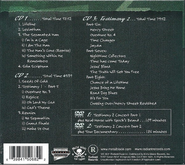 USED 3CD/2DVD - Neal Morse – Testimony Two - Live In Los Angeles